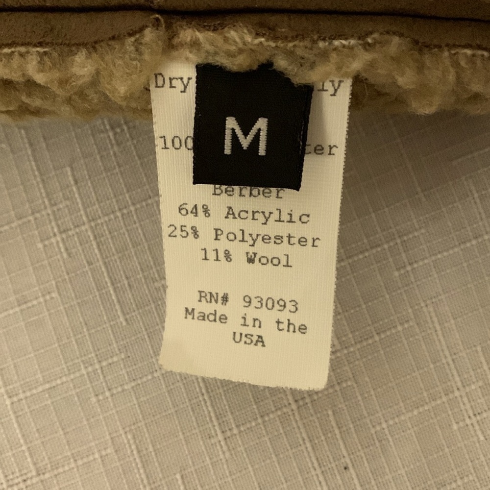 Fjall Berber Vest, Size M, Camel & Beige - Picture 6 of 7